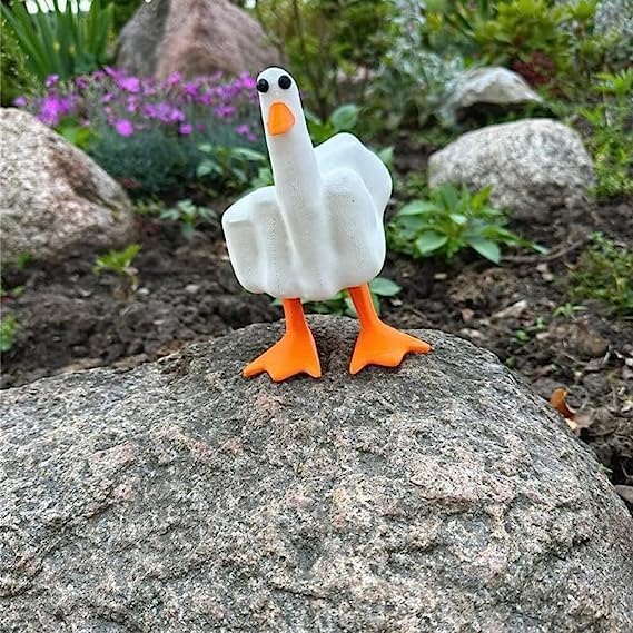 Dekofigur Stinkefinger Hand Enten-Design mittelfinger gartendekoration  geschenkidee SEWAS