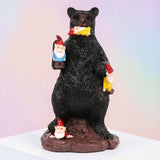 gartenzwerg bär dekofigur gartenfigur geschenkidee gartenzwerge tierfigur tierdeko tierdekorattion braunbär kunsthandwerk