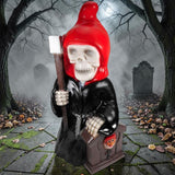 Gartenzwerg Sensemann Reaper Halloween Horror 34cm PVC wetterfest Zombie gartenfigur
