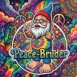 gartenzwerg hippie peace-bruder dekofigur besonderes-geschenk