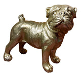Dekofigur gartenfigur Bulldogge hund französische englische dogge gold SEWAS gartenzwerge
