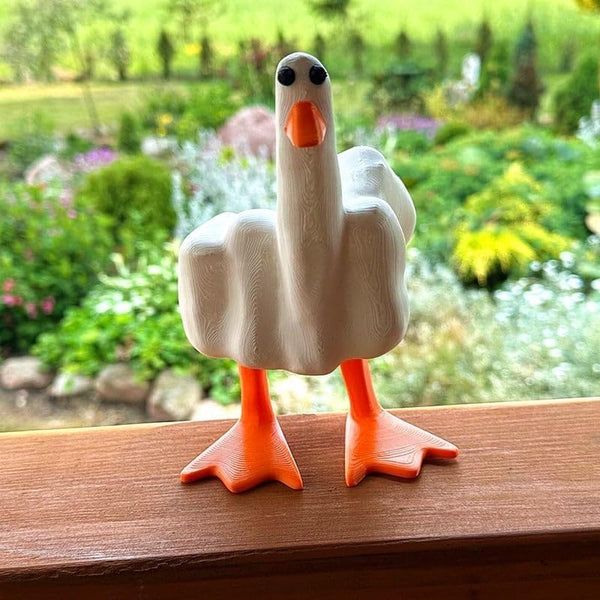 Dekofigur Stinkefinger Hand Enten-Design mittelfinger gartendekoration  geschenkidee SEWAS