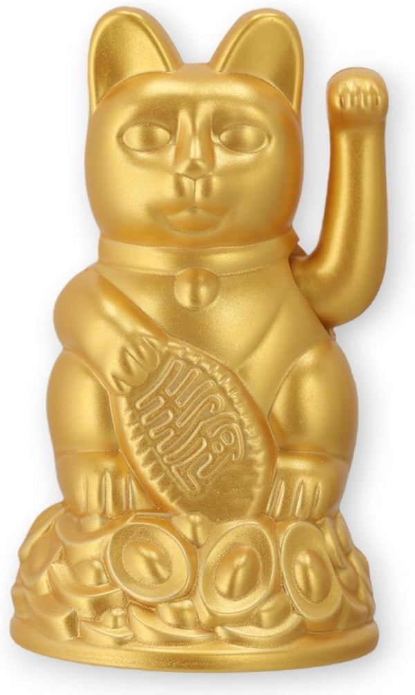 Winkekatze Gold Dekofigur 12cm Maneki Neko Glücksbringer